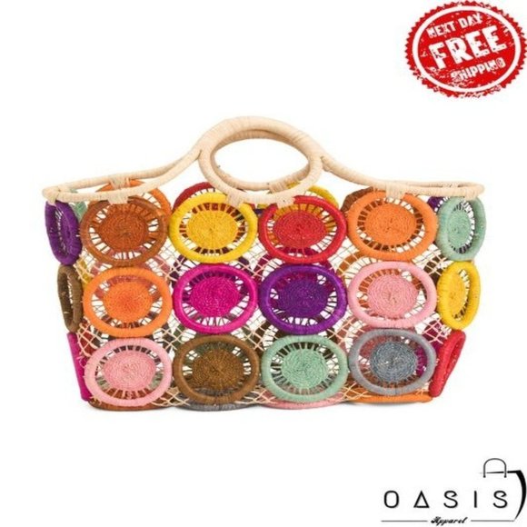 HAT ATTACK Natural Sisal Large Tote/ Women's Bag